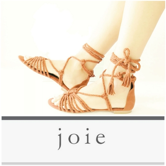 Boho Chic Joie Whiskey Suede Lace-Up Sandals